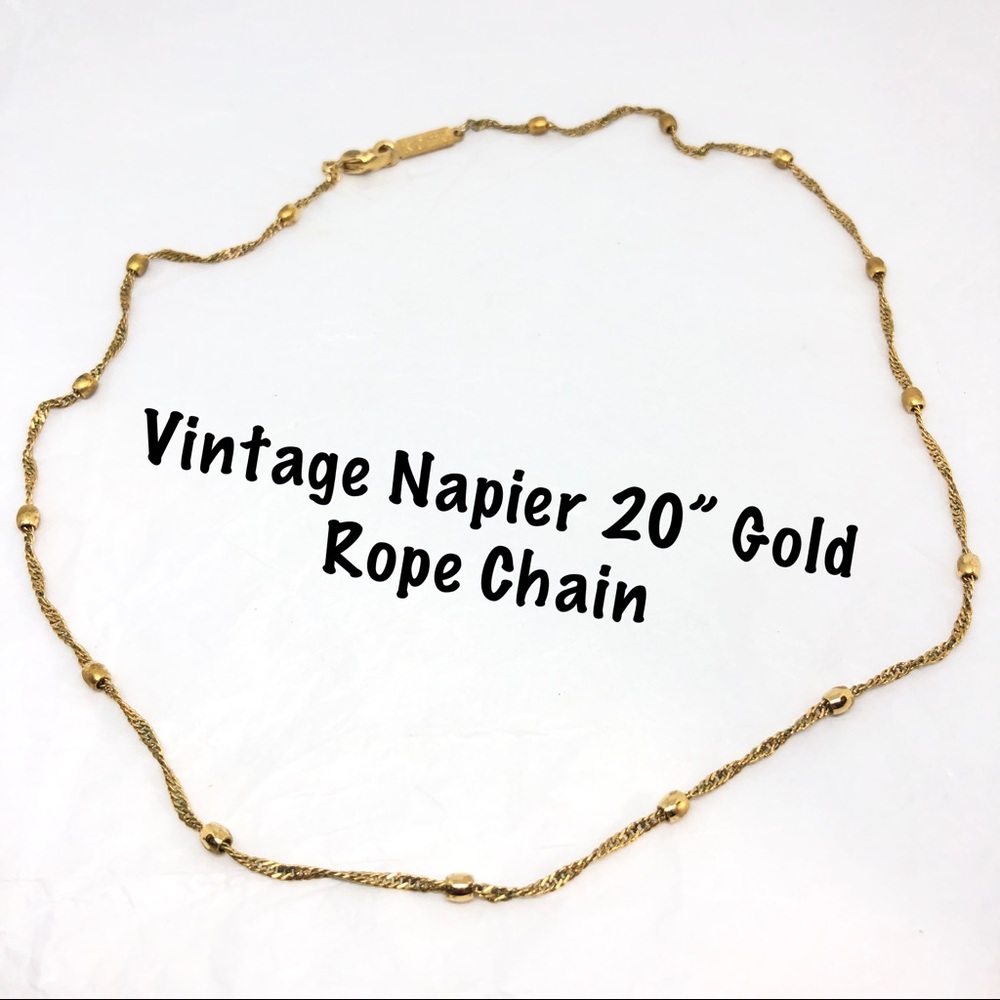 🆕Vintage Napier 20” Gold Necklace